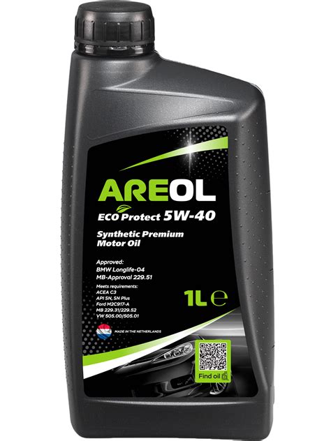 Моторное синтетическое масло AREOL Max Protect 5W-40 5 л - купить в России