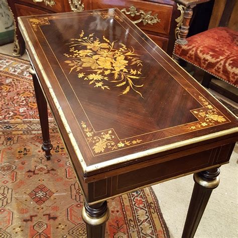 Proantic Napoleon III Marquetry Table Bouquet Of Flowers