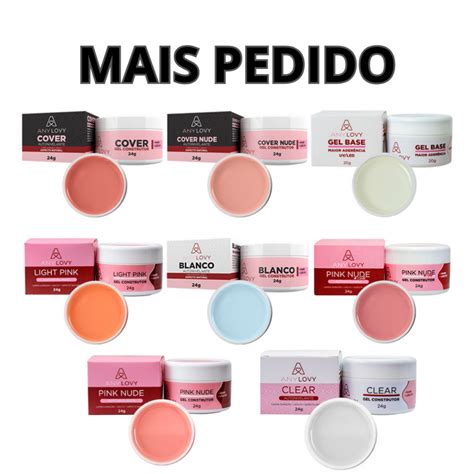 Gel Para Unha ANYLOVY G CLEAR COVER COVER NUDE PINK NUDE LIGHT PINK BLANCO E PINK NUDE