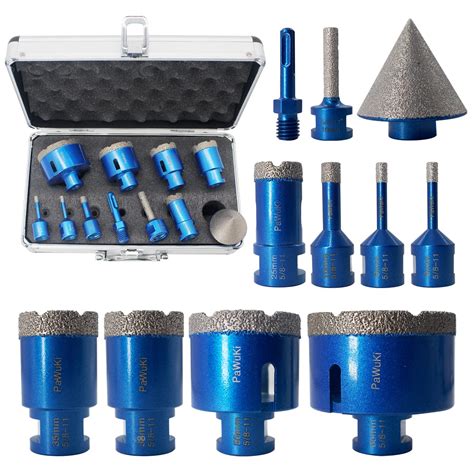 Diamond Core Drill Bit Set 11pcs Diamond Hole Saw Kit For Porcelain Tile Ceramic Marble Granite