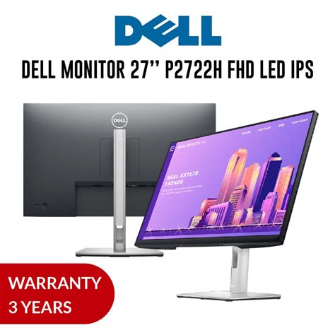 Dell Monitor 27 P2722h Fhd Led Ips Shopee Malaysia