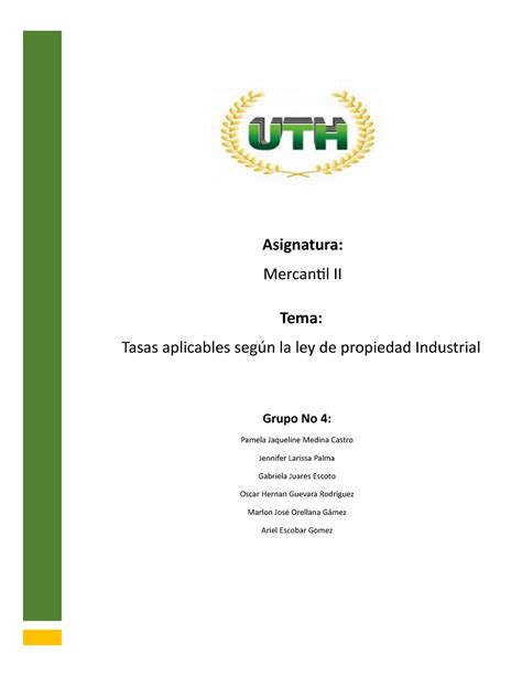 Tarea Grupal Segundo Parcial Derecho Mercantil Uth Studocu