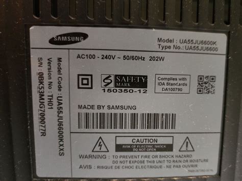 Samsung UA55JU6600 as is, TV & Home Appliances, TV & Entertainment, TV ...