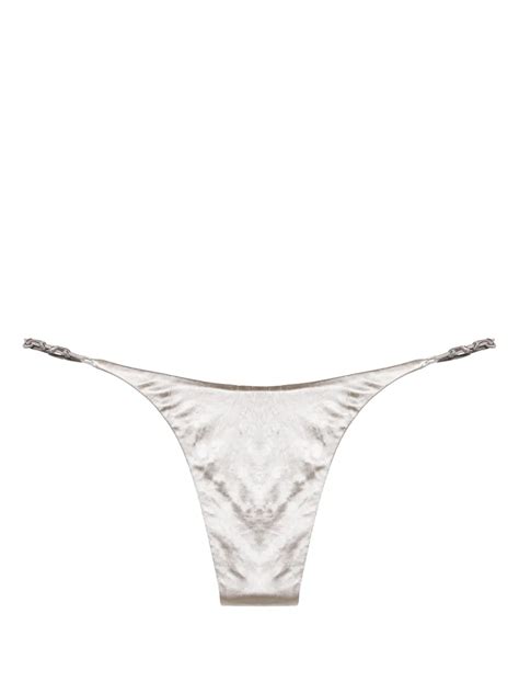 Isa Boulder Rope Reversible Bikini Bottoms In Grey ModeSens