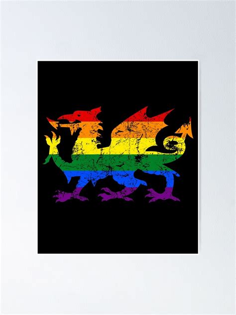 Welsh Gay Pride LGBT Lesbian Bisexual Transgender Poster By Juvajay Redbubble