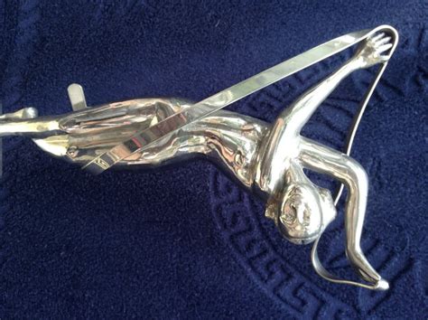 Chrome Art Deco Style Figurine Of A Naked Lady On A Marble Catawiki