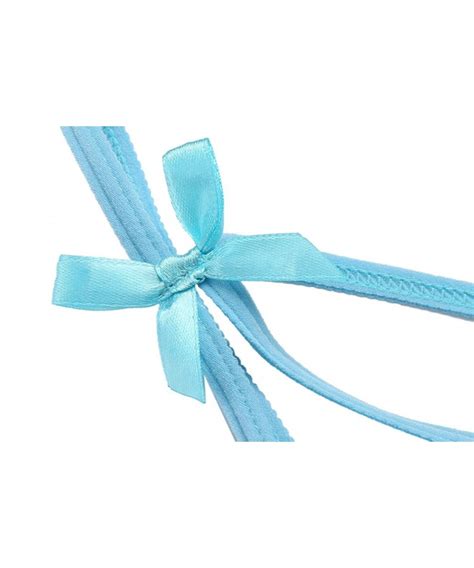 Women Sexy Halter Open Back Lace Lingerie Babydoll Chemise Sleepwear Pajamas Set Clear Blue