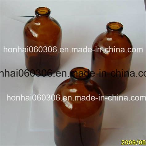 50 Ml Amber Molded Injection Glass Vial For Antibiotics Type II And III