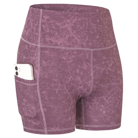 Lulu Women S Yoga Shorts Double Sided Nude Camouflage Pocket Tights Lazada