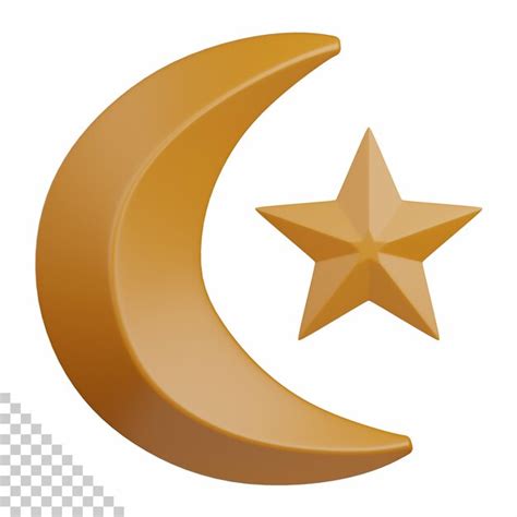 Premium PSD 3d Rendering Crescent Moon Isolated Useful For Muslim