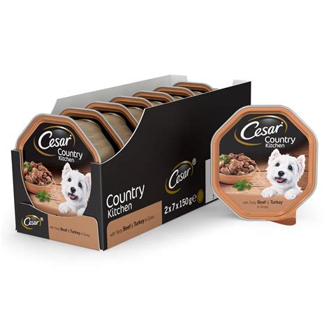 Корм для собак Cesar 150г рагу из говядины и индейки купить по цене 127 ...