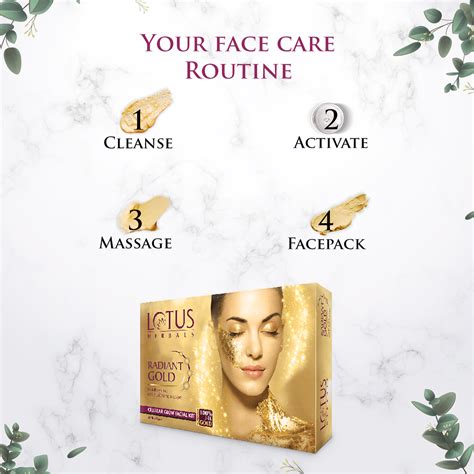 Lotus Radiant Gold Facial Kit For Instant Glow4 Easy Steps 37gmsing Just Colorme