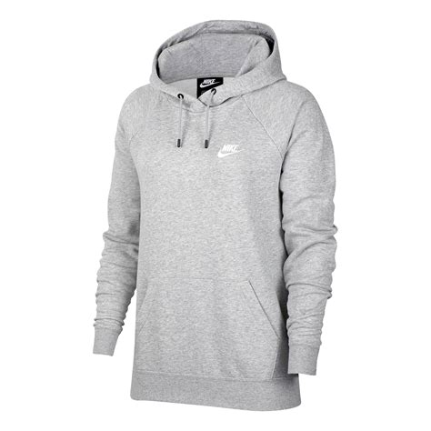 Buy Nike Sportswear Essential Sweat À Capuche Femmes Gris Blanc