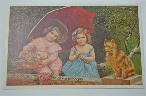 Vintage Postcard - Birthday Greetings