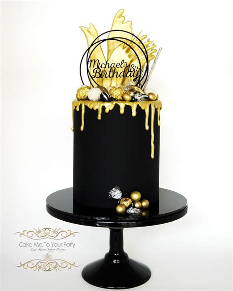 Black And Gold Cake For Him