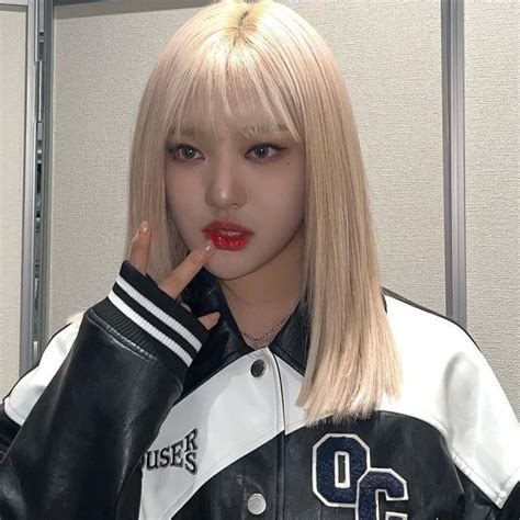 𝗩𝗦𝗧♥︎𝗥𝗜𝗖 In 2022 Æspa Ningning Blonde Bangs Girl