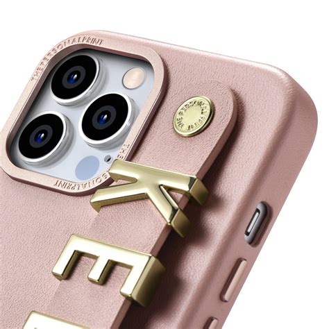 IPhone 14 Pro Letter Strap Case Blush Nude Fone Express