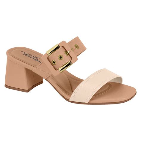 Sandalia De Taco Modare 7172 124 Nude Crema Lily Store