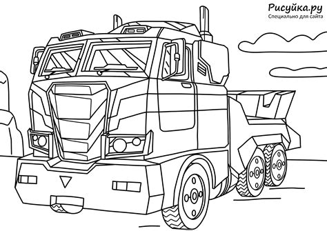 Трансформер машина - Трансформеры. Распечатать или скачать раскраску ...