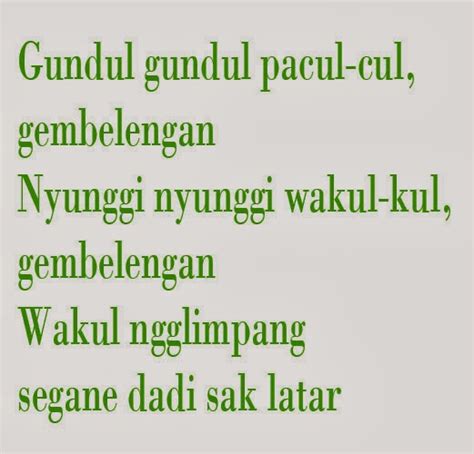 Gundul-gundul Pacul-Makna Lagu | Rumah Adat Indonesia