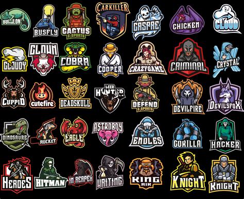 Set Of Colorful Esports Logos Emblems Logos Of Knights Horses
