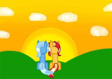 Artist Lightningbolt Derpibooru Import Female Lesbian Safe Shipping Sunset