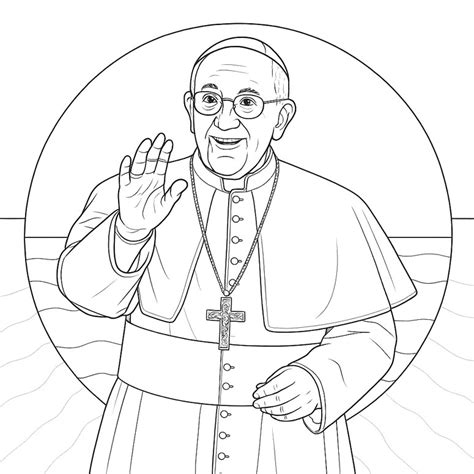 Desenho Do Papa Francisco Para Colorir - Desenho para colorir Páscoa cristã : Papa Francisco 55