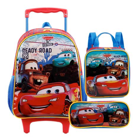 Mochila Dos Carros De Rodinha - Mochila de rodinha xeryus 16 polegadas personagem carros kit estojo e ...