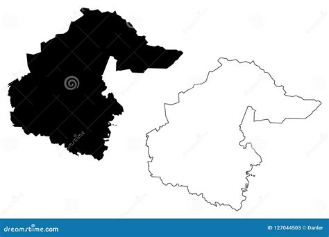 tyumen oblast map vector stock vector illustration  county