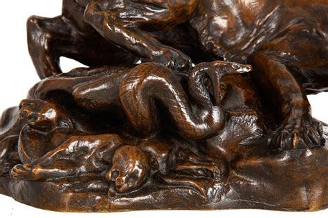 French Bronze Sculpture Desert Drama By Georges Gardet For Sale At