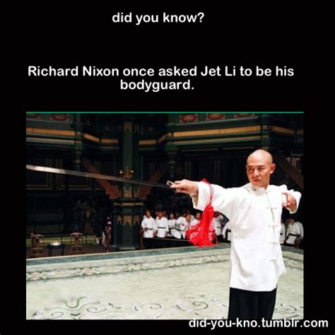 Richard Nixon Once Asked Jet Li To Be His Bodyguard Chinese Martial