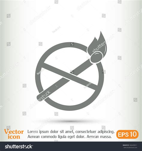 No Naked Flame Warning Sign Vector Shutterstock