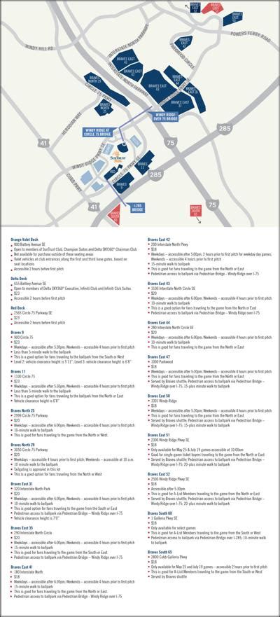 Braves Release Parking Map Ahead Of Single Game Tickets Going On Sale