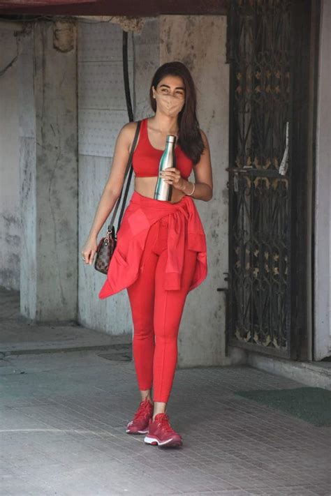 Pooja Hegde Looks Red Hot In Gym Wear As She Heads For Pilates Class In Pics News Zee News