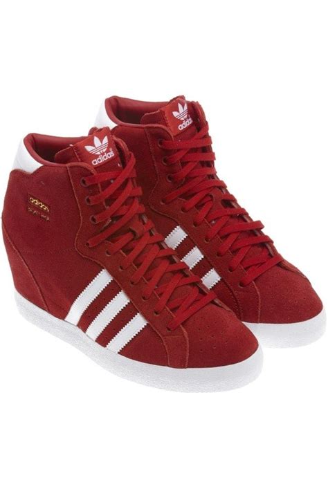 Дамски кецове на платформа светло червено/бяло | Adidas shoes originals ...