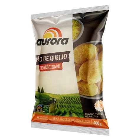 Pão de Queijo Aurora 400g Congelado Tradicional Pacote Shimodinha