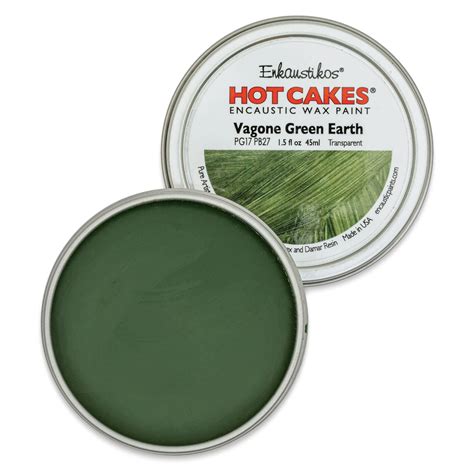 Enkaustikos Hot Cakes Encaustic Paint Vagone Green Earth Ml Tin Michaels