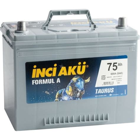 Аккумулятор INCI AKU Formul A 75L, 600 A, 264x175x220 мм 461701 ...