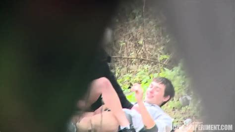 Blonde Girl Fucks Casual Guy In The Park