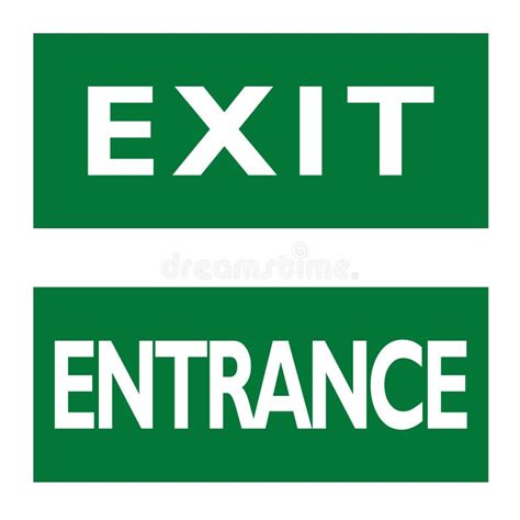 Exit And Entrance Signs Stock Illustration Illustration Of Ladder