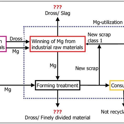 The magnesium utilization cycle based on Boin 2001. Open ends in the ...