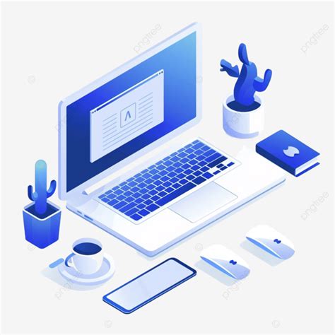 Blogging Isometric Landing Page Isometric Isometry Flat Design PNG