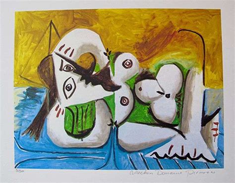 Collectible Pencil Numbered Pablo Picasso Reclining Nude Pablo Picasso Reclining Nude Seized