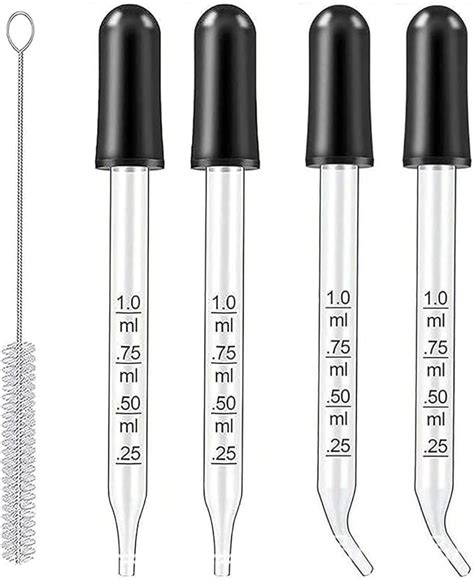 Eye Dropper Set For Essential Oils Pipettes Dropper With Black Rubber