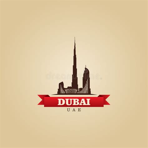 Dubai Uae City Symbol Vector Illustration Stock Vector Illustration