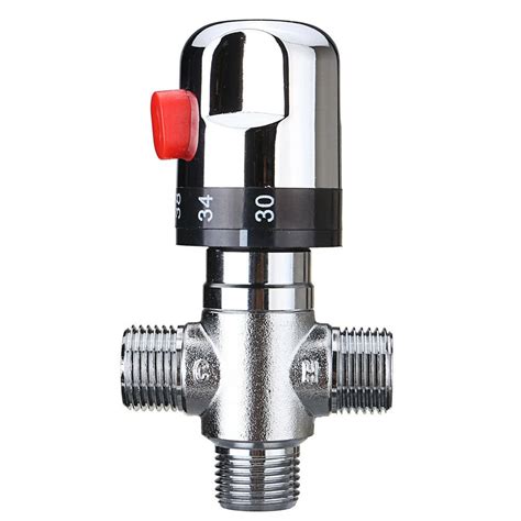 Mm Hot Cold Water Thermostatic Mixing Valve Way Adjust Temperature Control Valve Sale