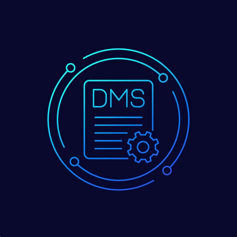 dms icon document management system linear design  vector art