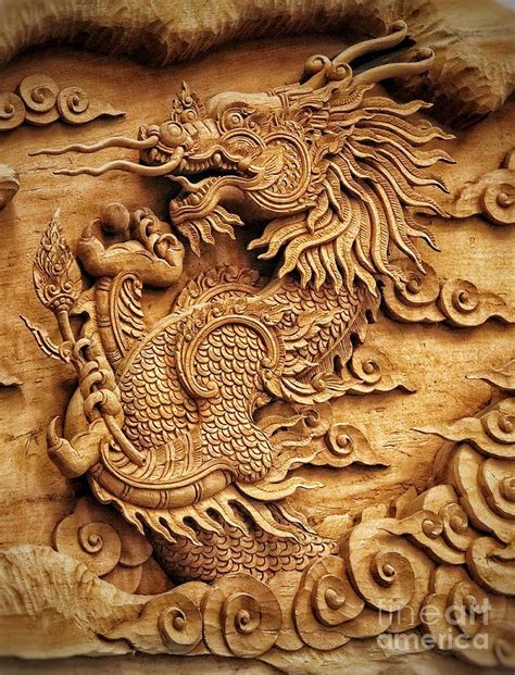 Carved wooden Dragon sculpture Photograph by Marie-Elaina Reichle HCA CPhT - Pixels