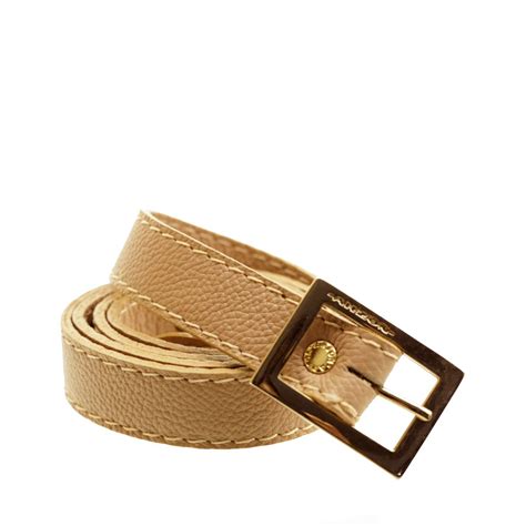 Cinto de Couro Legítimo Feminino Nude