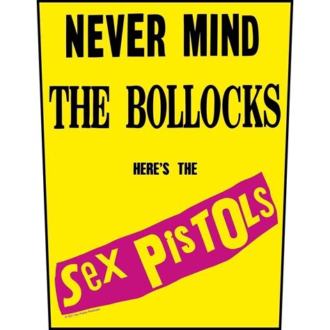 Sex Pistols Never Mind The Bollocks Backpatch Hmol